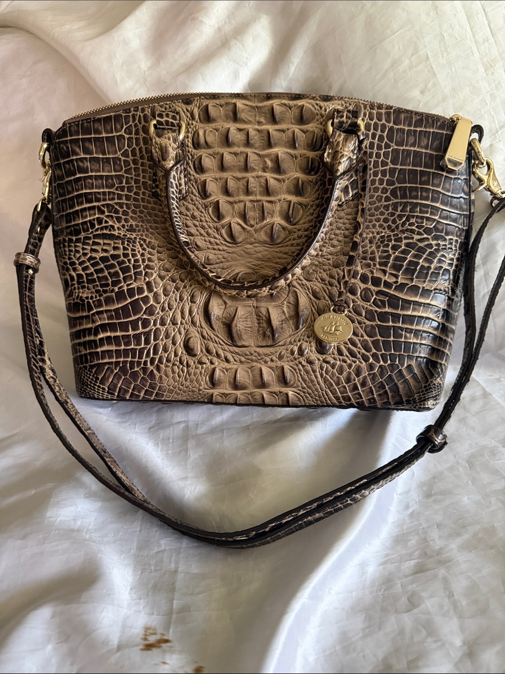 Brahmin Duxbury Satchel Handbag Coffee Melbourne